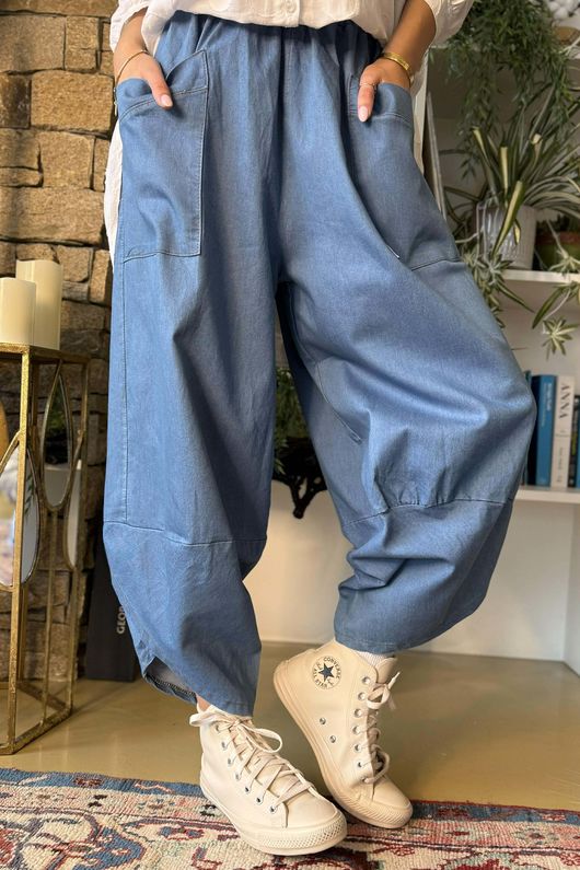  Essential Stretch Shelby Barrel Jean Mid Denim ~